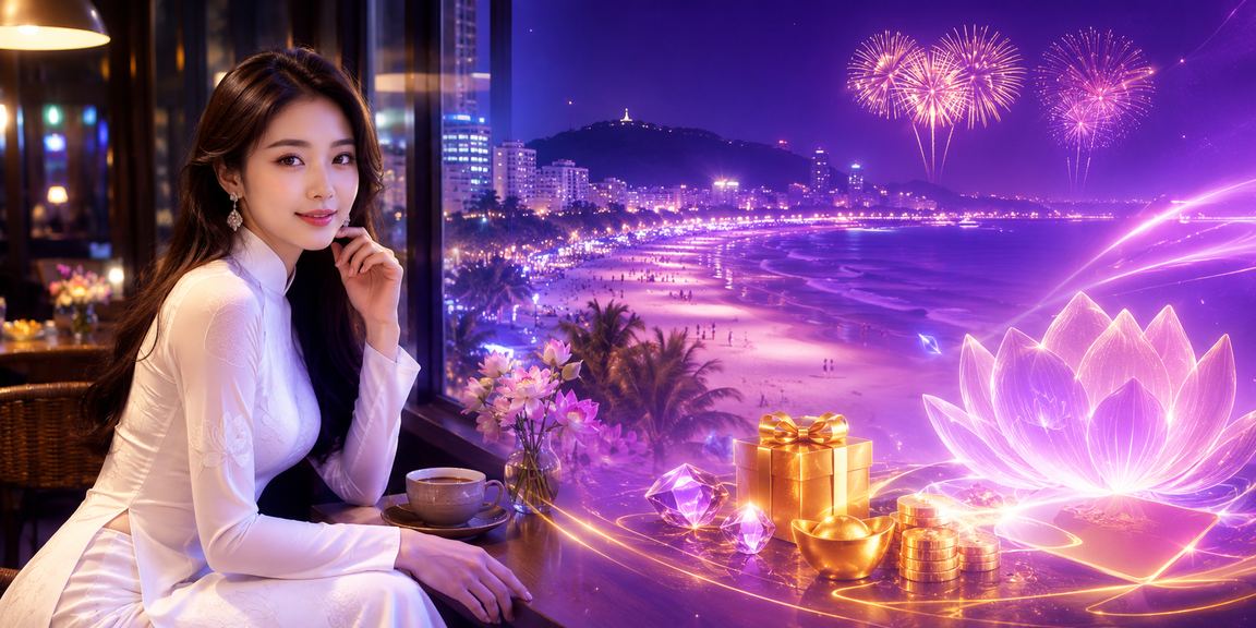 Người phụ nữ mặc áo dài truyền thống tham gia casino tại Vũng Tàu, không khí lễ hội và giải thưởng đặc biệt